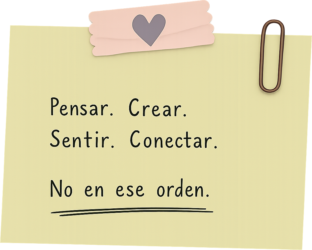 Pensar. Crear. Sentir. Conectar. No en ese orden.